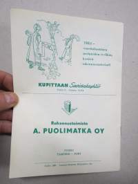Turun kesäteatteri 1961 - Vaimoke -käsiohjelma