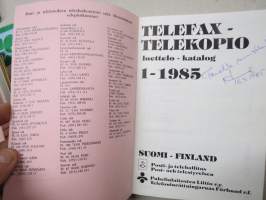 Telefax-Telekopio luettelo-katalog 1-1985