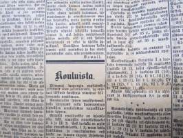 Sanomia Turusta 1898 nr 121, ilmestynyt 28.5.1898, Pikku-uutisia Turku ja lääni, Waltiopäivien töiden järjestely, Laivaliikenne, runsaasti ilmoituksia