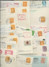 Firmakortteja  n 30 kpl erä 1930-40 l -   firmakortti   mappireikiä,