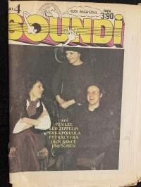 Soundi 1977 nr 4 - Uusi Pen Lee, Led Zeppelin, Pekka Pohjola, Fyyralyyra, Jack Bruce, Jimi Sumen, ym.