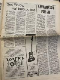 Soundi 1977 nr 4 - Uusi Pen Lee, Led Zeppelin, Pekka Pohjola, Fyyralyyra, Jack Bruce, Jimi Sumen, ym.