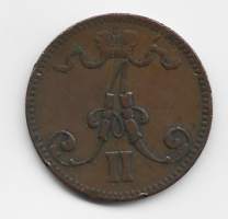 5 penniä  1865