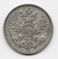 50  penniä  1911  hopeaa