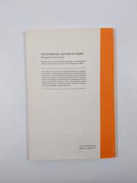 Psychosocial factors at work : recognition and control : report of the Joint ILO/WHO Committee on Occupational Health, ninth session, Geneva, 18-24 September 1984