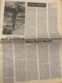 Soundi 1976 nr 10 - Nyt entistä paksumpi ja värikkäämpi, Veltto V, Burritos, Finnforest, Steve Hillage, Jussi Raittinen, Patti Smith, Hot Tuna, ym.