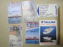 Viking-Linen´ 4 kpl matkakortteja + 1 Tallink &amp; aikataulu