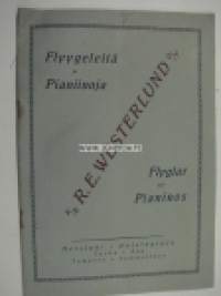 Flyygeleitä ja pianiinoja / Flyglar och pianinos Ab R.E. Westerlund Oy -tuoteluettelo
