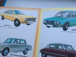 Kuvakirja Autoja, kansi Ford Taunus, muita Citroën, Peugeot, Porsche, Alfa-Romeo, Saab, Volvo