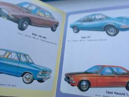 Kuvakirja Autoja, kansi Ford Taunus, muita Citroën, Peugeot, Porsche, Alfa-Romeo, Saab, Volvo