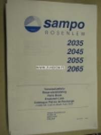 Sampo Rosenlew 2035, 2045, 2055, 2065 -varaosaluettelo