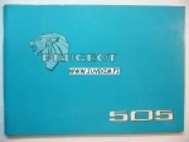 Peugeot 505 -instructionsbook