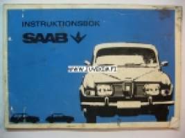 Saab V4 1969 -instruktionsbok, käyttöohjekirja, ruotsinkielinen