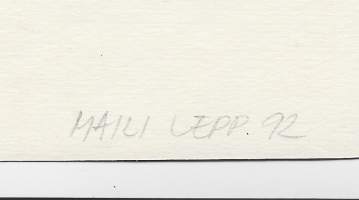 Maili Lepp,   &quot;Joulun kellot&quot;  alkuperäismaalaus,  sign a tergo Maili Lepp 92  kehystämätön  koko 16x12 cm