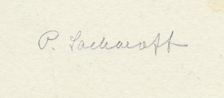 Panteleimon Saharoff, joulukortin originaali=alkuperäismaalaus, peitevärimaalaus,  sing P.S  koko 22x14 cm kehystämätön