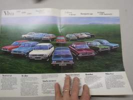 Vauxhall Viva 1300 &amp; 1800 &amp; 2300 - Mycket bil för pengarna - 1973 -myyntiesite, ruotsinkielinen, painettu Suomessa ja jaettu Autopeko Oy:n liikkeestä
