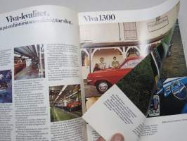 Vauxhall Viva 1300 &amp; 1800 &amp; 2300 - Mycket bil för pengarna - 1973 -myyntiesite, ruotsinkielinen, painettu Suomessa ja jaettu Autopeko Oy:n liikkeestä