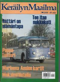 Keräilyn Maailma  2000 nr 3 - pappa Tunturi, rättäri, kitkalinkkari, huoltoasema kilvet, O-P Riihikoski, Aalto kokoelma, 30-luvun purukumit, saksalaiset