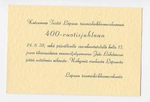 Lapuan Tuomiokirkkohiippakunnan 400 v juhla 1958