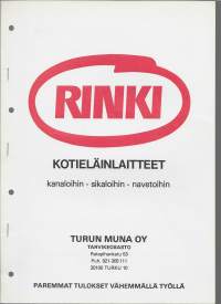 Rinki Kotieläinlaitteet kanaloihin, sikaloihin, navettoihin - esite  20 sivua  1970-80 l
