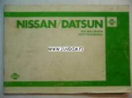 Nissan/Datsun N10 Mallisarja -Käyttöohjekirja