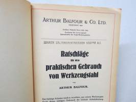 Balfour´s Winke für Stahl-Behandlung - Ratschläge für den praktischen Gebrauch von Werkzeugstahl