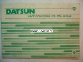 Datsun N10 Mallisarja -Käyttöohjekirja