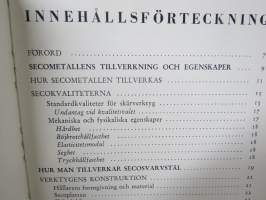 Fagersta Seco Handbok (Secometallens tillverkning och egenskaper etc.) -Fagerstan kovametallituotteiden = työkaluterästen esittelykirja