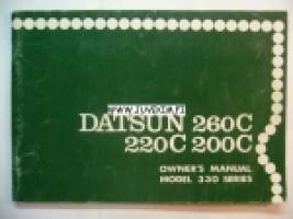 Datsun 260C 220C 200C -Käyttöohjekirja