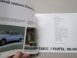 Datsun 120A -myyntiesite / sales brochure