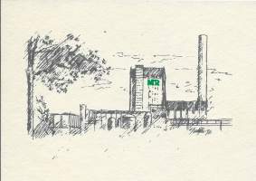 Rauma, Metsä-Botnia sign Pentti Peura .96  - paikkakuntakortti, postikortti  kulkematon paksu kartonki