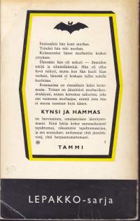 Kynsi ja hammas, 1960. 1.p. Lepakkosarja N:o 4.