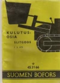 Suomen Bofors - kulutusosa luettelo-kaivurit ym. 1970