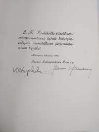Liiketyöntekijät yhteistyössä : 25 v. Suomen liiketyöntekijäin liiton toimintaa (signeerattu)