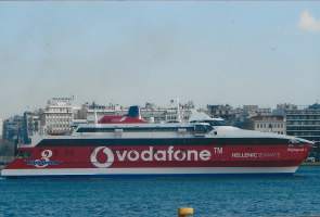Vodafone / hellenic Line / Highspeed 3 - laivavalokuva  valokuva 10x15 cm