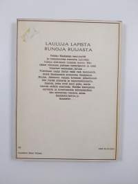 Lauluja Lapista - runoja Ruijasta