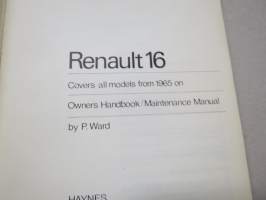 Renault 16 - Haynes Owner´s Handbook / Maintenance Manual, Routine Maintenance, MOT Preparation, Fault Finding, Repairs