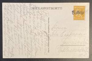 Ratsut - Sotilaspostikortti - Kulkenut / Sulku -leima