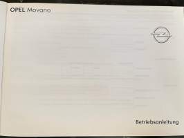 Opel Movano 2004 -myyntiesite / sales brochure