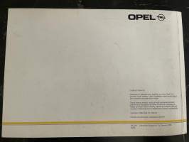 Opel Zafira 1999 -myyntiesite / sales brochure