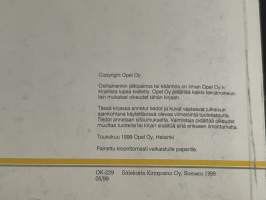 Opel Zafira 1999 -myyntiesite / sales brochure