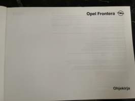 Opel Frontera 1998 -myyntiesite / sales brochure