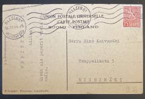 Riihimäki / Rautatien kansakoulu - Kulkenut vanha postikortti