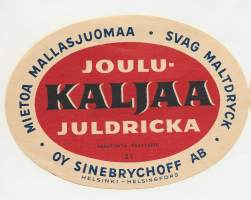 Koff Joulukaljaa  - olutetiketti