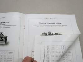 J.E. Naeher, Chmnitz - Pumpen-Fabrik - Rotierende Pumpen -tuoteluettelo