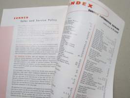 Sunnen automotive catalog, moottorinkorjaustyökaluja -tuoteluettelo