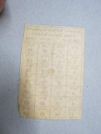 Suomen Valtion leipäkortti 1918 Finska statens brödkort nr 21, leimattu &quot;Uskela&quot; -säännöstelykortti