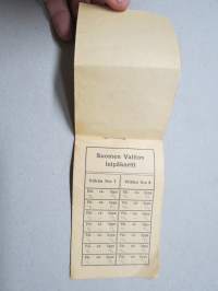 Suomen Valtion leipäkortti 1917 viikko / vecka nr 1-12, nidottu painate, leikkaamaton -säännöstelykortti