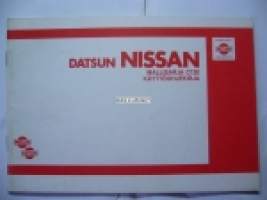 Datsun Nissan Mallisarja C120 -käyttöohjekirja