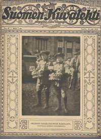 Suomen Kuvalehti 1919 nr 21, kansikuva Helsingin Suojeluskunnan rumpaleita, Jokaiselle oma kesämaja, Englantilainen amiraalilaiva Helsingissä, Leonardo Da Vinci, ym.